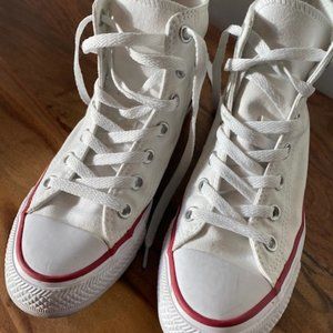 Converse White High Top Sneakers Womens Size 7